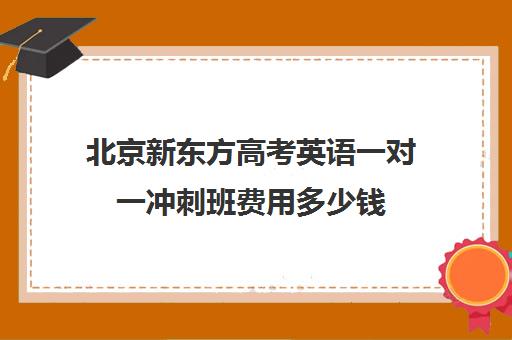 北京新东方高考英语一对一冲刺班费用多少钱（新东方高考冲刺班有用吗）