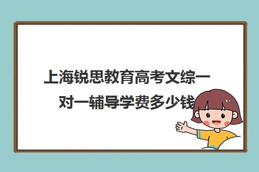 上海锐思教育高考文综一对一辅导学费多少钱（清大锐思教育怎么样）