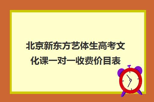 北京新东方艺体生高考文化课一对一收费价目表（北京艺考机构收费标准）