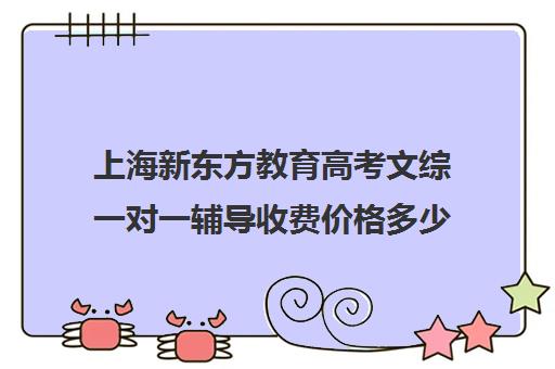 上海新东方教育高考文综一对一辅导收费价格多少钱(新东方全日制高考班收费)