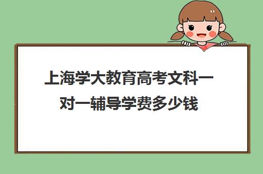 上海学大教育高考文科一对一辅导学费多少钱（上海财经大学本科学费多少）