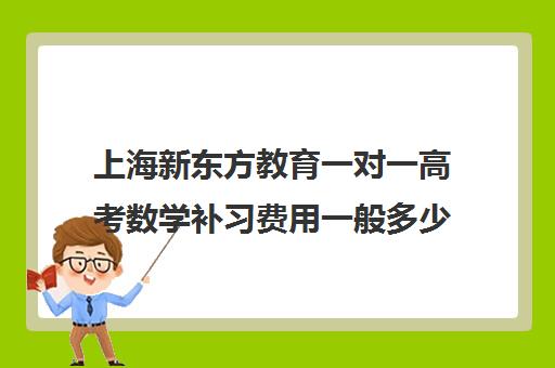 上海新东方教育一对一高考数学补习费用一般多少钱