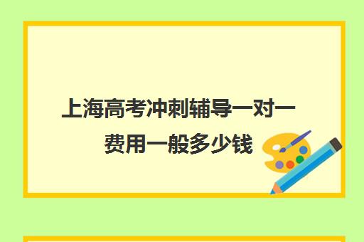 上海高考冲刺辅导一对一费用一般多少钱(初中一对一辅导哪个好)