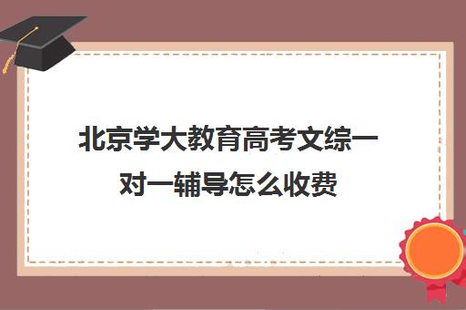 北京学大教育高考文综一对一辅导怎么收费（北京大学生家教一对一收费标准）