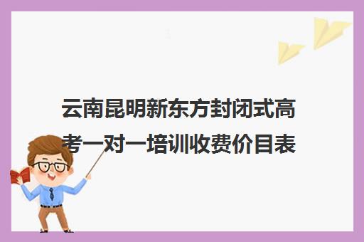 云南昆明新东方封闭式高考一对一培训收费价目表(北京一对一辅导价格表)