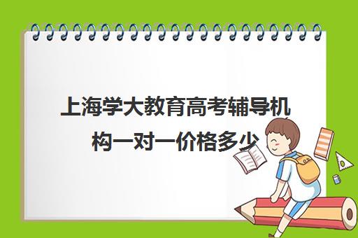 上海学大教育高考辅导机构一对一价格多少（高考前一对一辅导怎样最有效）