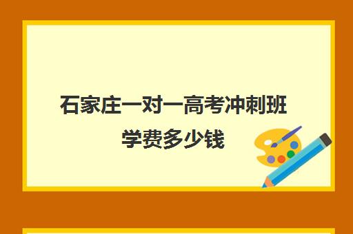 石家庄一对一高考冲刺班学费多少钱(石家庄高三补课的机构哪家好)