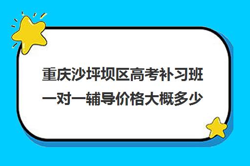 重庆沙坪坝区高考补习班一对一辅导价格大概多少钱