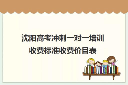 沈阳高考冲刺一对一培训收费标准收费价目表(邯郸一对一辅导价格表)