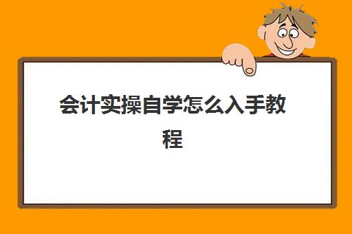 会计实操自学怎么入手教程(初学者会计如何快速入手)