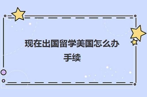 现在出国留学美国怎么办手续(出国留学手续办理流程)