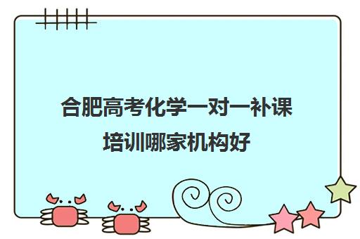 合肥高考化学一对一补课培训哪家机构好(合肥比较出名高中辅导班)