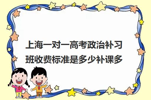 上海一对一高考政治补习班收费标准是多少补课多少钱一小时