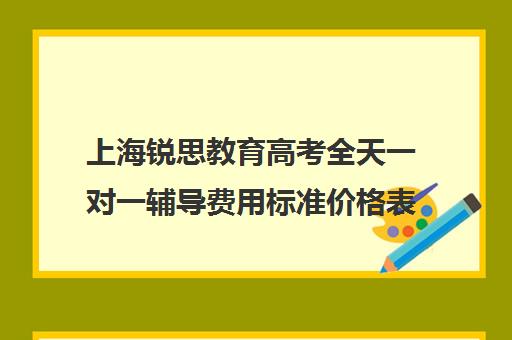 上海锐思教育高考全天一对一辅导费用标准价格表(高考线上辅导机构有哪些比较好)