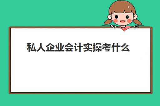 私人企业会计实操考什么(没有经验怎么做内账)