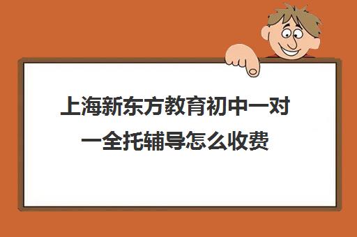 上海新东方教育初中一对一全托辅导怎么收费(新东方初三一对一价格表)