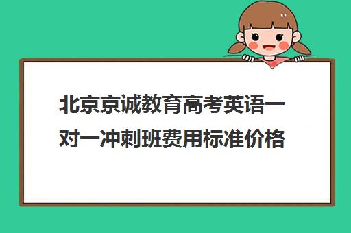 北京京诚教育高考英语一对一冲刺班费用标准价格表（普通高考培训机构）