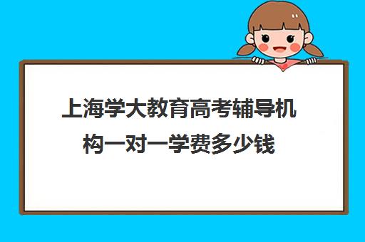 上海学大教育高考辅导机构一对一学费多少钱（学大教育价格表）