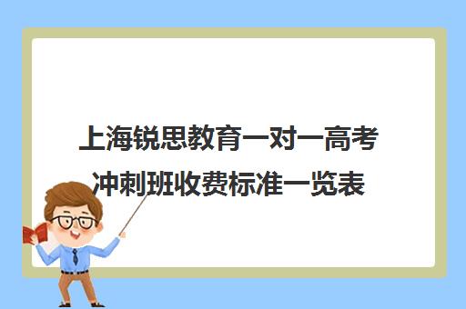 上海锐思教育一对一高考冲刺班收费标准一览表（清大锐思教育怎么样）