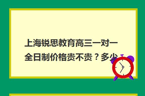 上海锐思教育高三一对一全日制价格贵不贵？多少钱一年（锐思教育官网）