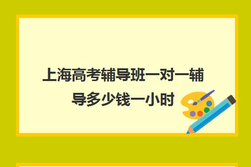 上海高考辅导班一对一辅导多少钱一小时(高考一对一辅导机构哪个好)