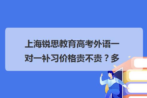 上海锐思教育高考外语一对一补习价格贵不贵？多少钱一年