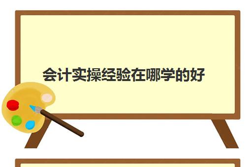 会计实操经验在哪学的好(会计没经验怎么入行)