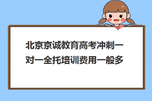 北京京诚教育高考冲刺一对一全托培训费用一般多少钱（有专门培训高考的机构吗）