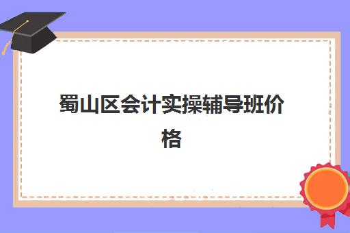 蜀山区会计实操辅导班价格(附近会计培训班有哪些地方)