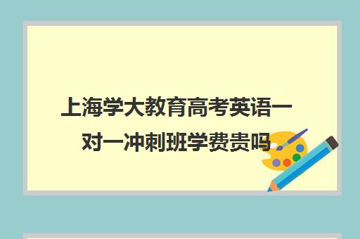 上海学大教育高考英语一对一冲刺班学费贵吗（高考冲刺班一般收费）