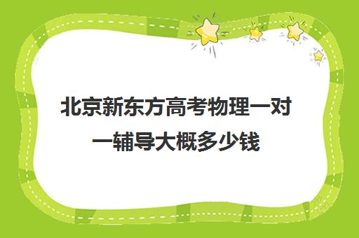 北京新东方高考物理一对一辅导大概多少钱（高三物理一对一补课多少钱）