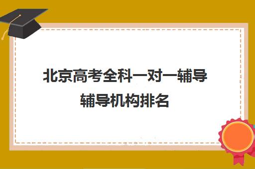 北京高考全科一对一辅导辅导机构排名(一对一在线辅导)