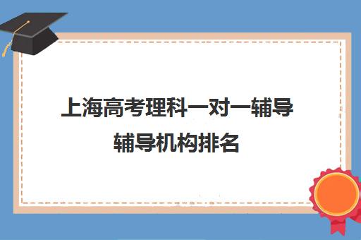 上海高考理科一对一辅导辅导机构排名(高考一对一辅导机构哪个好)