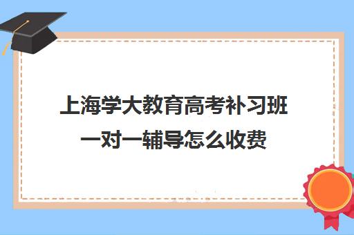 上海学大教育高考补习班一对一辅导怎么收费