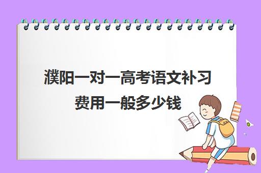 濮阳一对一高考语文补习费用一般多少钱