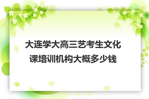 大连学大高三艺考生文化课培训机构大概多少钱(大连高考补课机构哪家好)