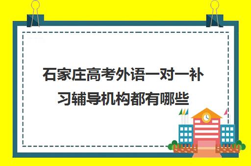 石家庄高考外语一对一补习辅导机构都有哪些