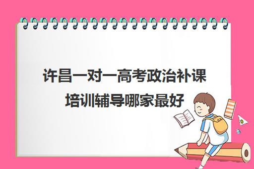 许昌一对一高考政治补课培训辅导哪家最好(高一一对一补课有用吗)