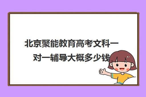 北京聚能教育高考文科一对一辅导大概多少钱（一对一辅导怎么辅导）