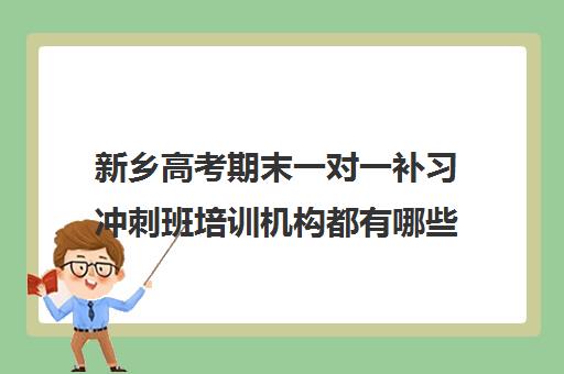 新乡高考期末一对一补习冲刺班培训机构都有哪些