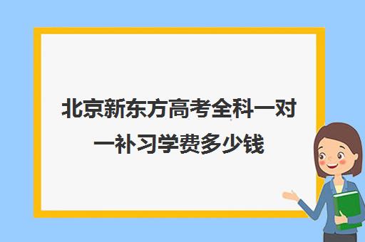 北京新东方高考全科一对一补习学费多少钱