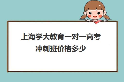 上海学大教育一对一高考冲刺班价格多少（学大教育高考冲刺班怎么样）