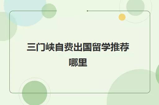 三门峡自费出国留学推荐哪里(中外合作办学留学学费)