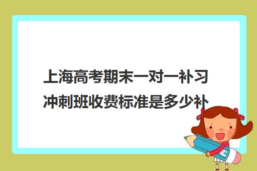 上海高考期末一对一补习冲刺班收费标准是多少补课多少钱一小时