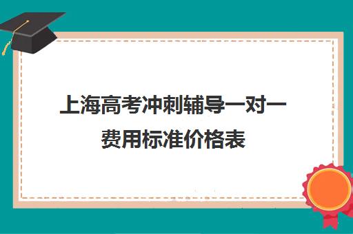 上海高考冲刺辅导一对一费用标准价格表(上海高三全日制补课机构)