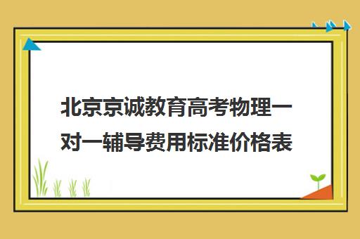 北京京诚教育高考物理一对一辅导费用标准价格表（古筝一对一的费用标准合肥）