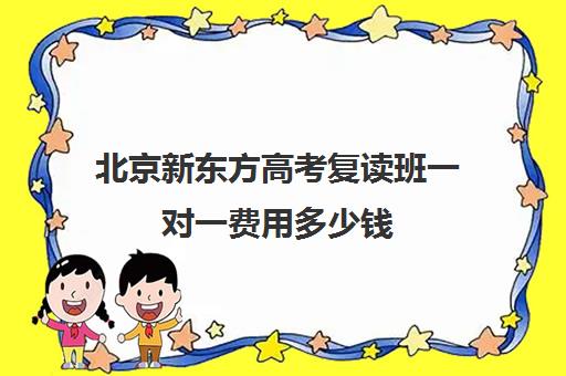 北京新东方高考复读班一对一费用多少钱(新东方全日制高考班收费)