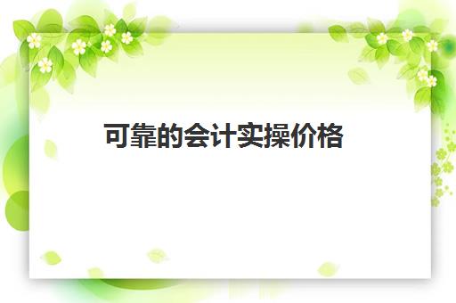 可靠的会计实操价格(仁和会计课程价格)