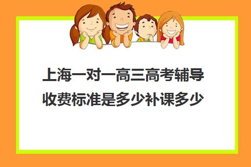 上海一对一高三高考辅导收费标准是多少补课多少钱一小时(高考一对一辅导机构哪个好)