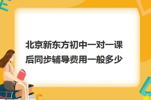 北京新东方初中一对一课后同步辅导费用一般多少钱（新东方中考一对一费用）